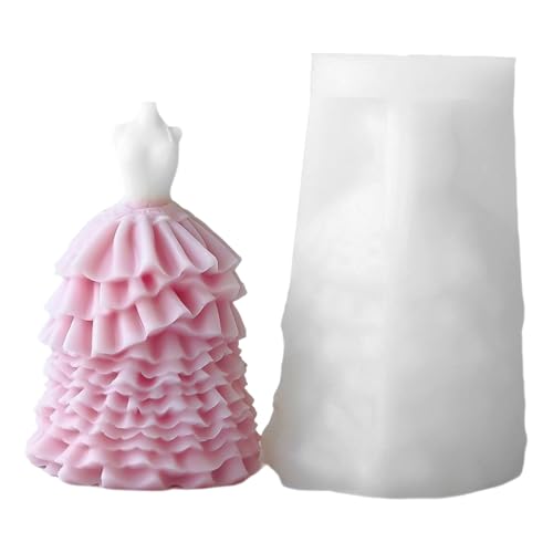 SLXLYH 5198 Silikonform für Brautkleid, Seife, Abendrock, Aromatherapie, Kerze, Heimdekoration, Werkzeug von SLXLYH