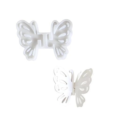 SLXLYH Flexible Silikonform für Schreibtisch-Ornamente, 3D-Schmetterlings-Spleißen, Dekoration, Gipsformen, Schmuckherstellungszubehör von SLXLYH