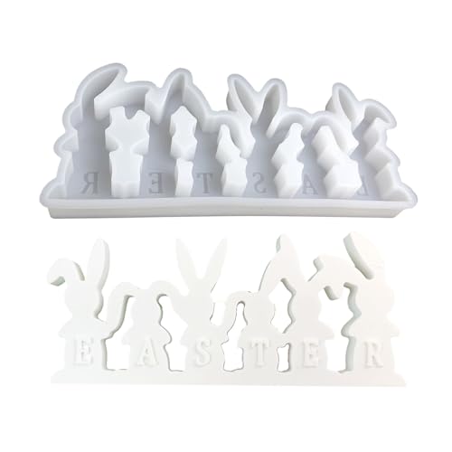 SLXLYH Flexible Silikonform für den Schreibtisch, für Kaninchen, Figurenform, Dekoration, Gipsform, Schmuckherstellungszubehör von SLXLYH