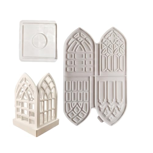 SLXLYH Flexible Silikonform im Gothic-Stil, für Bastelbedarf, Kerzenhalter und dekorative Wandschilder für den täglichen Gebrauch von SLXLYH