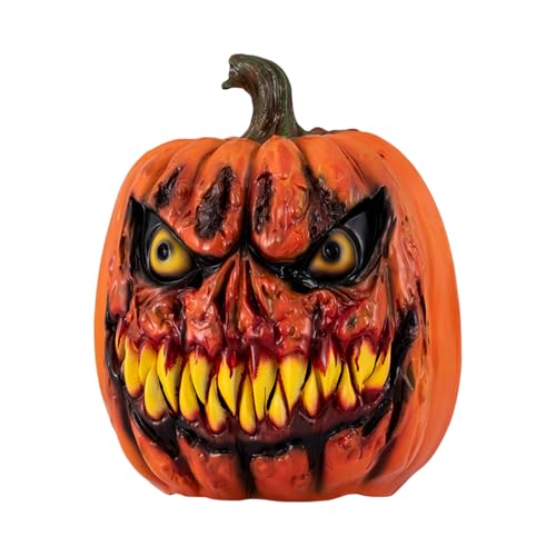 SLXLYH Gruseliger Kürbis voller Kopf, Halloween-Kürbis-Kürbis-Kopfbedeckung, Halloween, Cosplay, Kostüm, Zubehör für Damen und Herren von SLXLYH