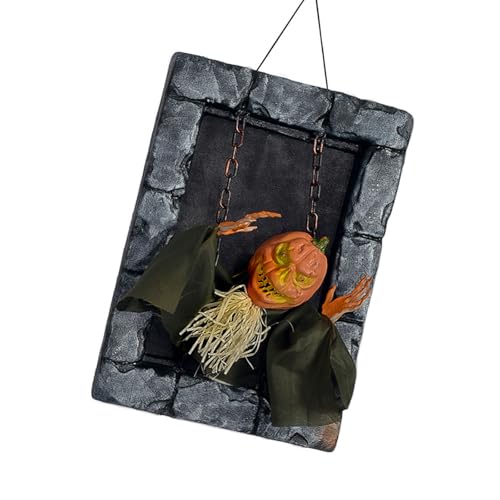 SLXLYH Horror-Thema, animierter geisterhafter Grabstein mit roten leuchtenden Augen, erschreckender Stimme-Effekt für Veranda, Garten, Displays von SLXLYH