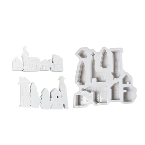 SLXLYH Künstlerische Silikonform, kleine Hausform, Figurenformen, Silikon-Textur, für Festival-Geschenke und Familienhandwerk von SLXLYH