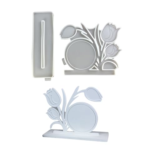 SLXLYH Mehrzweck-Blumenform aus Epoxidharz, Blumenform, Fotorahmen, Silikon-Gießformen für und Heimdekoration von SLXLYH