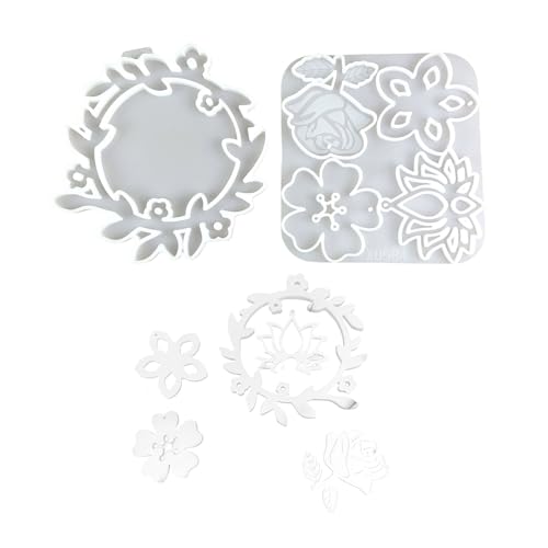 SLXLYH Niedliche Kranz-Anhängerform, Mehrzweck-Silikon-Form zum Aufhängen, Ornament-Form für einzigartige Girlanden, Anhänger-Kreation SLXLYH Niedliche Kranz-Anhängerform, Mehrzweck-Silikon-Form zum Aufhängen, Ornament-Form für einzigartige Girlanden, Anhänger-Kreation von SLXLYH