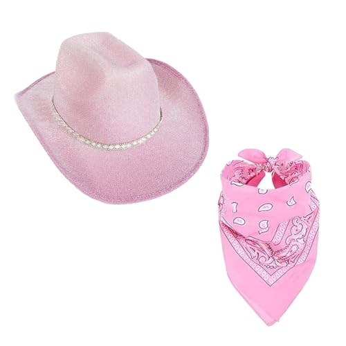 SLXLYH Panamahut mit Schmucksteinen, Kristall-Hut, Bandana, Überraschung, Mädchen, Jungen, Braut, Hut für Karneval, Musikfestival von SLXLYH