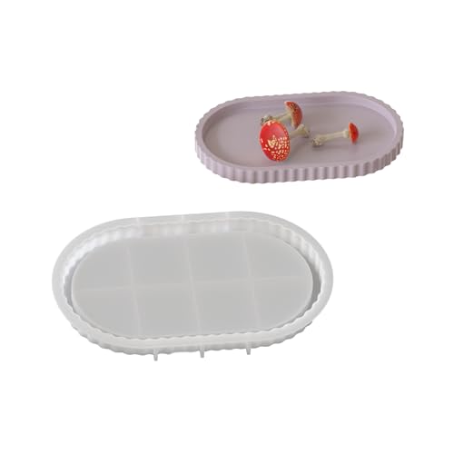 SLXLYH Praktische ovale gestreifte Silikonform zum Basteln, individueller Aschenbecher und Schale (1) von SLXLYH