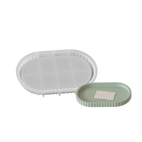 SLXLYH Praktische ovale gestreifte Silikonform zum Basteln, individueller Aschenbecher und Schale (3) von SLXLYH