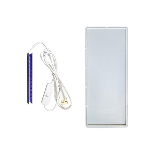 SLXLYH Quadratische Silikon-Nachtlampen-Formen, Nachttisch, USB-Licht, Epoxidharz, Heimdekoration, Schmuckherstellung, Zubehör (Unisex-Licht) von SLXLYH