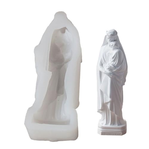 SLXLYH Religiöse Silikonform für Dame mit Baby, Gießform, Ornament, Bastelbedarf für Heimdekoration (A) von SLXLYH