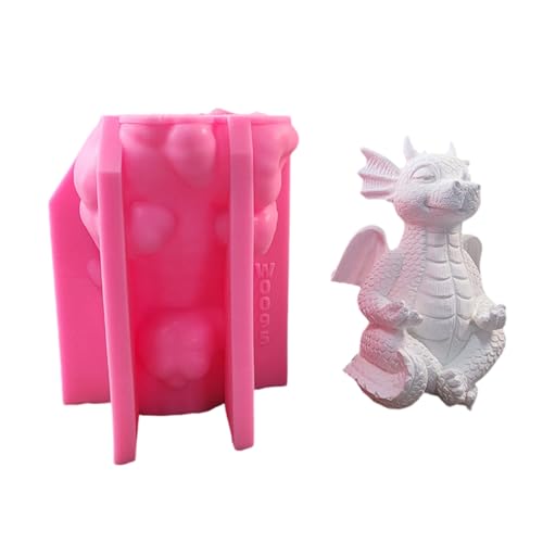 SLXLYH Silikon-Drachen-Kristallform, realistische Drachenfigur, Bastelform, Tiermotiv, Epoxidharz-Form für Handarbeit von SLXLYH