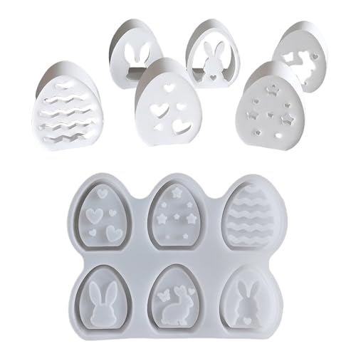 SLXLYH Silikonform, handgefertigt, Ostereier-Form, Nachtlichter, Epoxidharz-Formen für Handwerk und Urlaubsdekorationen von SLXLYH