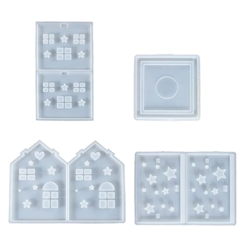 SLXLYH Silikonform für Hauslampe, Dekoration, Kerzenhalter, Nachtlicht, Form für Bastler, Schmuck-Werkzeug SLXLYH Silikonform für Hauslampe, Dekoration, Kerzenhalter, Nachtlicht, Form für Bastler, Schmuck-Werkzeug von SLXLYH