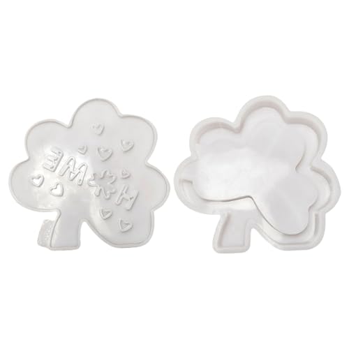 SLXLYH Silikonform für hohle Kleeblatt-Form, Dekoration, Kerzenhalter, Nachtlicht, Form für Bastler, Schmuck-Werkzeug (Zuhause mit Sockel) von SLXLYH