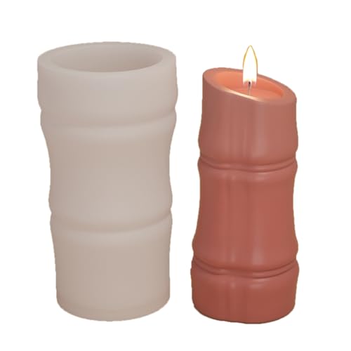 SLXLYH Silikonform mit 3D-Panda-Motiv, für Kerzen, handgefertigte Harze, Backformen, Gießformen, Heimdekorationen (4 lange Röhren) von SLXLYH