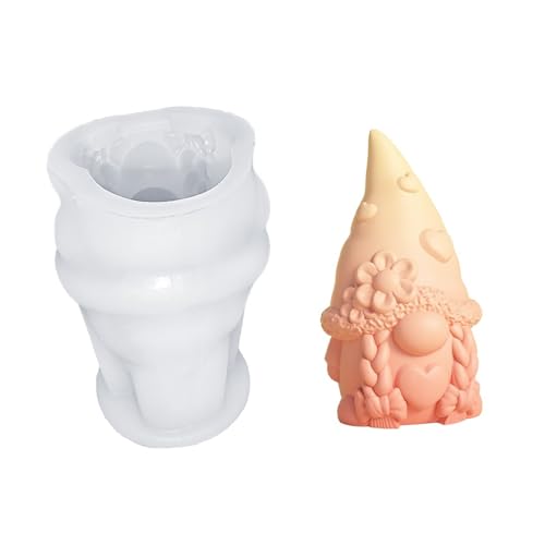 SLXLYH Silikonform mit Herzen, Sternen, Zwergen, Dsiplay, Ornament-Formen zum Basteln, Harz, Gips und Duftkerzen, Heimdekoration (Liebeszwerg) von SLXLYH