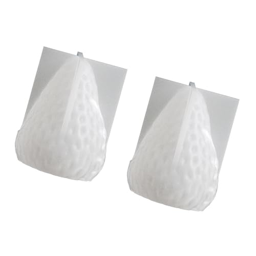 SLXLYH Silikonformen für Erdbeer-Kerzen, 4 Mulden, Silikonformen für Epoxidharz, Kerzen, Seife, Gips-Silikonformen (L) von SLXLYH