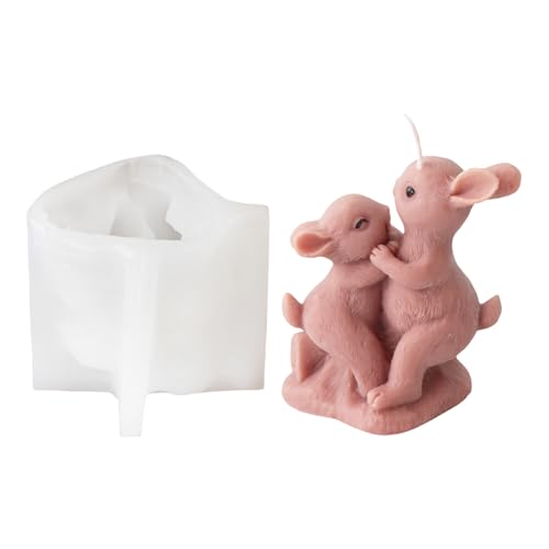 SLXLYH Silikonformen für Osterhasen, wiederverwendbar, für Ostern und Geschenke, Dekoration (Umarmung) von SLXLYH