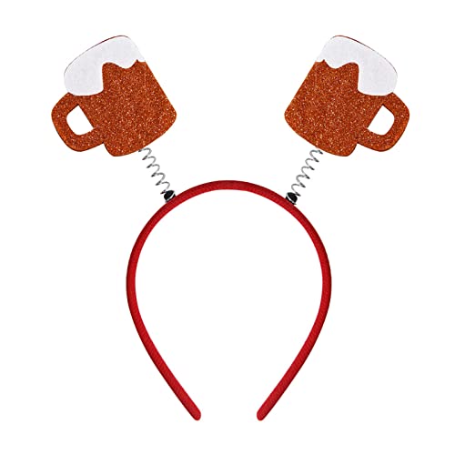 SLXLYH Widget Bier Haarband Oktoberfest Festival Kopfschmuck Bierspiel Bart Widget Oktoberfest Haarband von SLXLYH