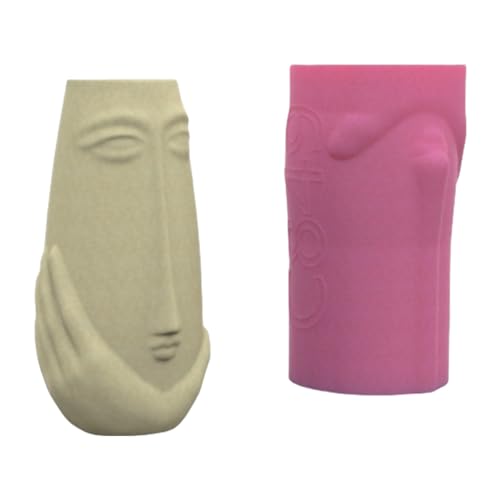 Silikonform für Blumentöpfe, Vase, menschliches Gesicht, kreative Blumentopf-Formen, Silikon-Textur für die Herstellung von Blumentöpfen, Vasen, handgefertigtes Epoxidharz Silikonform für Blumentöpfe, Vase, menschliches Gesicht, kreative Blumentopf-Formen, Silikon-Textur für die Herstellung von Blumentöpfen, Vasen, handgefertigtes Epoxidharz von SLXLYH