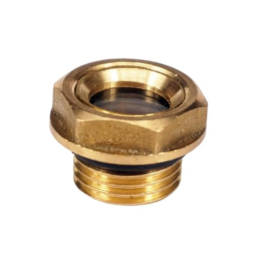 SLXWSXZE M16x1.5mm Metric Male Brass Oil Level Sight Glass Window Hex Head for Air Compressor Gearbox SLXWSXZE M16x1.5mm Metric Male Brass Oil Level Sight Glass Window Hex Head for Air Compressor Gearbox von SLXWSXZE