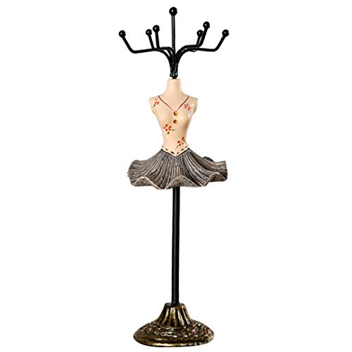 Kleiderpuppe Schmuckfigur Schmuckständer Ornamente Aufbewahrung Ringe/Anhänger/Ohrrringe Präsentationsständer - Grau Kleiderpuppe Schmuckfigur Schmuckständer Ornamente Aufbewahrung Ringe/Anhänger/Ohrrringe Präsentationsständer - Grau von SM SunniMix