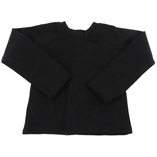 SM SunniMix Modepuppe Kleidung Langarm T-Shirt Oberteile für 1/4 BJD Puppen Dress Up, Schwarz von SM SunniMix