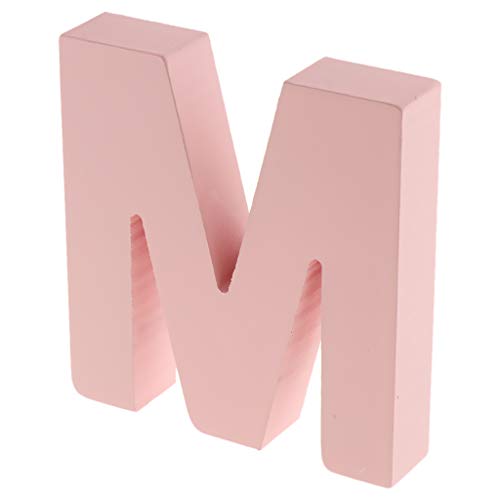 SM SunniMix Rosa A-Z Holz Buchstaben Alphabet Briefe Holzbuchstaben, Auswahl, M von SM SunniMix