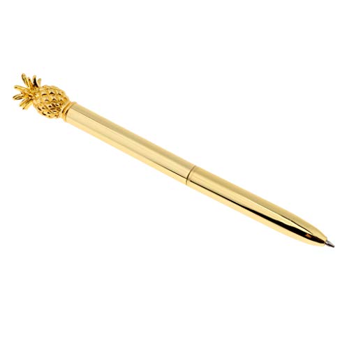 SM SunniMix aus aus Ananas Stift stationärer Kugelschreiber Schulbedarf, Gold, 14 x 1 cm von SM SunniMix