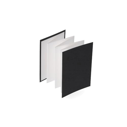 SM.LT Leporello Aquarellbuch mit traditionellem weißem Papier aus 100% Baumwolle, Format 105 x 148 mm, bestehend aus 8 Blättern, 300 g/m² 6KN-ESK von SM.LT