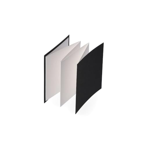 SM.LT Leporello Aquarellbuch mit weißem Papier 100% Baumwolle, Format 140 x 140 mm, bestehend aus 6 Blättern, 300 g/m² 6KN-ESK/Q von SM.LT