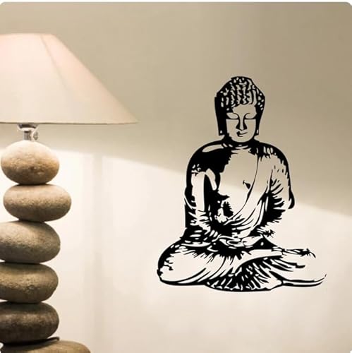 Wandaufkleber Buddha, Wandaufkleber Buddha Silhouette Home Decoration Wandtattoo, schwarz, 48 cm x 35 cm selbstklebend abnehmbare moderne Vinyl Poster Aufkleber Wandaufkleber Buddha, Wandaufkleber Buddha Silhouette Home Decoration Wandtattoo, schwarz, 48 cm x 35 cm selbstklebend abnehmbare moderne Vinyl Poster Aufkleber von SMALLSNOT