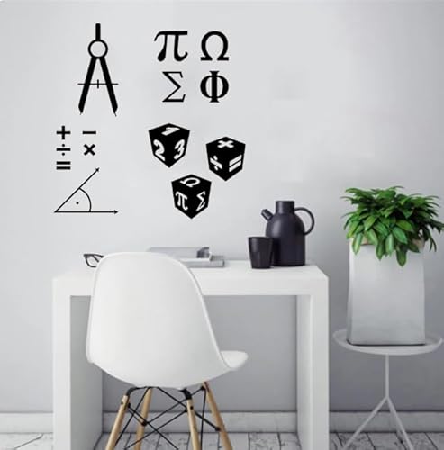 Wandaufkleber Mathe Klassenzimmer dekoratives Wandtattoo Wandbild, schwarz, 57x58cm selbstklebende abnehmbare moderne Vinyl-Poster-Aufkleber Wandaufkleber Mathe Klassenzimmer dekoratives Wandtattoo Wandbild, schwarz, 57x58cm selbstklebende abnehmbare moderne Vinyl-Poster-Aufkleber von SMALLSNOT