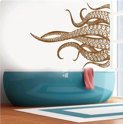 Wandtattoo Oktopus Tentakel Wandaufkleber Haus Schlafzimmer Badezimmer Dekoration Tür Aufkleber, Kaffee, 85x68cm abnehmbare moderne Vinyl Poster Aufkleber Wandtattoo Oktopus Tentakel Wandaufkleber Haus Schlafzimmer Badezimmer Dekoration Tür Aufkleber, Kaffee, 85x68cm abnehmbare moderne Vinyl Poster Aufkleber von SMALLSNOT