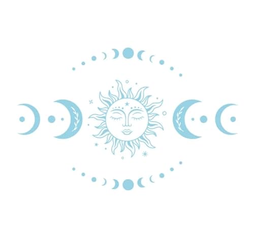 Wandtattoo Sonne Und Mond Wandtattoo Schlafzimmer Wohnzimmer Home Wandbild Aufkleber Dekoration, Himmelblau, 56x36cm Selbstklebende abnehmbare moderne Vinyl Poster Aufkleber Wandtattoo Sonne Und Mond Wandtattoo Schlafzimmer Wohnzimmer Home Wandbild Aufkleber Dekoration, Himmelblau, 56x36cm Selbstklebende abnehmbare moderne Vinyl Poster Aufkleber von SMALLSNOT