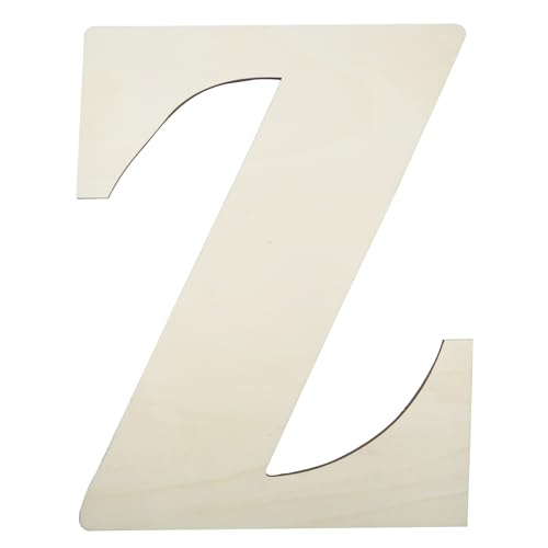 30,5 cm unlackierte Holzzahlen, 0,3 cm dick, groß, blanko, Holzalphabet, handgefertigt, Malschild, Tafeln für DIY, Geburtstag, Hochzeit, Abschlussfeier, Party, Dekoration, Requisiten - Z von SMANTA