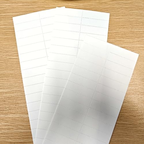 100 Stück Hängeregistratur-Ordner, Papiereinlagen, 5,1 cm, weiß, blanko, Karton-Einlagen für Hängeordner (5 x 0,15 cm) von SMAODSGN