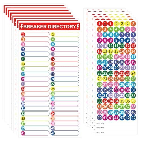 28 Blatt Schalter Panel Etiketten Leitungsschutzschalter Etiketten Leitungsschutzschalter Verzeichnis Sicherung Panel Marker Schild Elektrische Box Aufkleber Nummer Lastzentrum Identifikation von SMARSTICKER