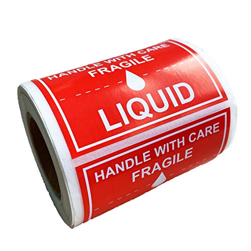 Liquid Labels 5 x 7,6 cm Fragile Liquid Handle with Care Warnaufkleber für und Verpackung, 300 Stück pro Rolle Liquid Labels 5 x 7,6 cm Fragile Liquid Handle with Care Warnaufkleber für und Verpackung, 300 Stück pro Rolle von SMARSTICKER