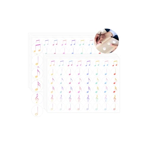 Mini-Musiknoten-Aufkleber, 1,3 cm, Musik-Noten, Musik-Etiketten für Lehrer, Studenten, Belohnung, Scrapbooking, Planer, Kalender, 960 Stück (1,3 cm) von SMARSTICKER