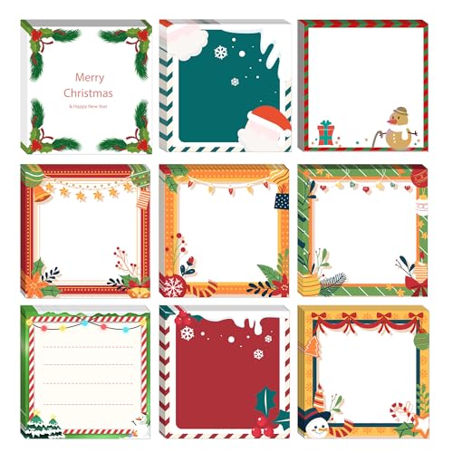 Weihnachtselemente Haftnotizen Schneemann Urlaub Dekorative Notizblöcke Winter Sticky Thema Notizen für Xmas Party Schule Arbeit Studium Supplies von SMARSTICKER