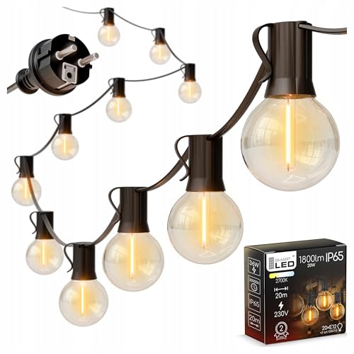 SMART LED Lichterkette außen 20m warmweiß – 9 Modi, dimmbar, wasserdicht, mit Stecker & Fernbedienung, LED Garten Lichterkette für Terrasse, Balkon, Party, Pavillon, Zelt SMART LED Lichterkette außen 20m warmweiß – 9 Modi, dimmbar, wasserdicht, mit Stecker & Fernbedienung, LED Garten Lichterkette für Terrasse, Balkon, Party, Pavillon, Zelt von SMART LED