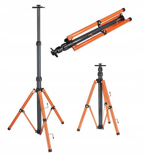 Stativ für Flutlichtstrahler und Baustrahler | Höhenverstellbar 60–160 cm | Robuster Teleskop-Ständer aus Stahl für Arbeitsleuchten und Baustellenbeleuchtung (Stativ) (Einzelstativ) von SMART LED