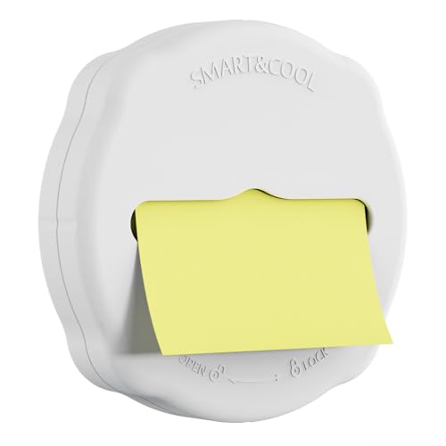 SMART&COOL Magnetischer Pop-Up-Zettelspender für 7,6 x 7,6 cm große Pop-Up-Haftnotizen, 1 Stück, Weiß (Notizen nicht im Lieferumfang enthalten) von SMART&COOL