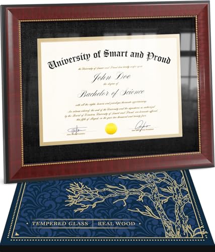 SMART&PROUD Bilderrahmen aus Holz, 28,9 x 35,6 cm, schwarz, matt mit goldenem Rand, Geschenk für Abschlussfeier, Abschlussfeier, Abschlussfeier, Zertifikatshalter SMART&PROUD Bilderrahmen aus Holz, 28,9 x 35,6 cm, schwarz, matt mit goldenem Rand, Geschenk für Abschlussfeier, Abschlussfeier, Abschlussfeier, Zertifikatshalter von SMART&PROUD