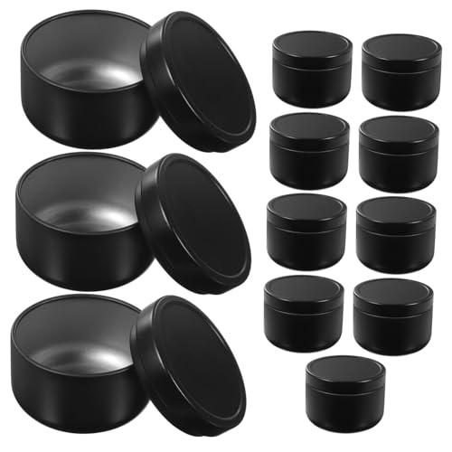 SMASOLO 12 Stück Kerzendosen aus Langlebigem Weißblech für DIY Kerzenherstellung Wiederverwendbare Kerzengläser mit Elegantem Design Luftdicht Verschließbar für Duftkerzen und von SMASOLO