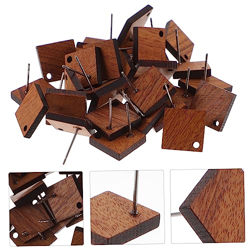 SMASOLO 30 Stück Teiliges DIY Ohrring Holz Ohrstecker Earring Making Accessory Langlebig Sicher für Ohrringe Basteln Geeignet Einfache Handhabung Kreative Ohrschmuck Herstellung von SMASOLO