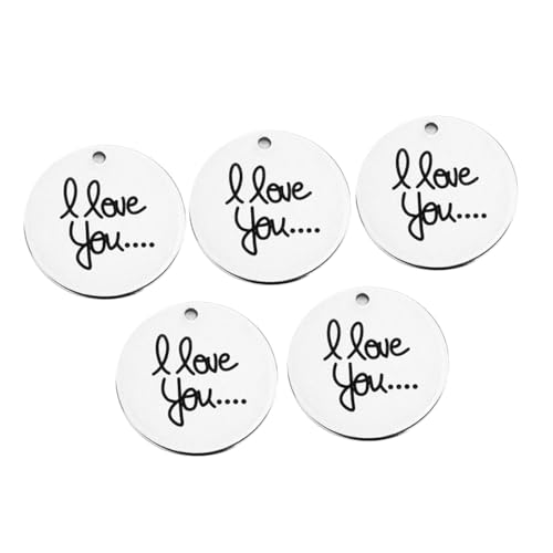 SMASOLO 5 Stück Brief Anhänger Briefe Exklusiv Herstellung Personalisierte Anhänger Schlüssel Charms-buchstaben Schmuck Machen Charme Halskettenzauber Diy Schmuck Silver von SMASOLO