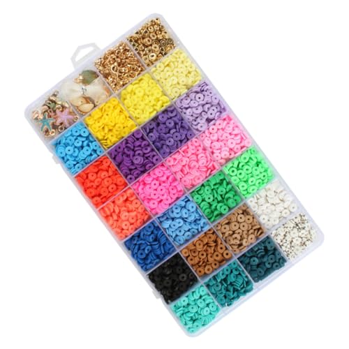 SMASOLO DIY Perlen Kit Tonkügelchen mit Abstandshalterperlen für Schmuckherstellung Armbandzubehör für Bastelprojekte und Schmuckdesigns von SMASOLO