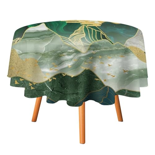 Abstrakte Berg-Tischdecken, rund, 127 cm, Aquarell, natürlicher Sonnenaufgang, Sonnenuntergang, bunter Baum, Marmorkunst für Küche und Esszimmer Abstrakte Berg-Tischdecken, rund, 127 cm, Aquarell, natürlicher Sonnenaufgang, Sonnenuntergang, bunter Baum, Marmorkunst für Küche und Esszimmer von SMAZDFXX